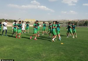 تصاویر| تمرین ذوب آهن در تبریز با حضور قاسم حدادی فر