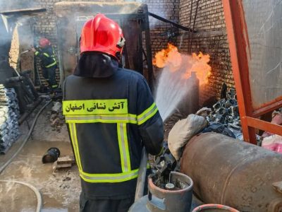 آتشسوزی در کارگاه ذوب چدن