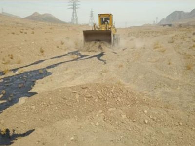 رفع آلودگی ایجاد شده در حاشیه جاده کمربندی شاهین شهر – خمینی شهر