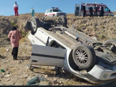 واژگونی پژو در محور تیران دو فوتی برجای گذاشت