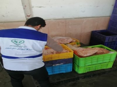 معدوم سازی بیش از یک تن مرغ منجمد با تاریخ های نامنطبق در شهرستان نجف آباد