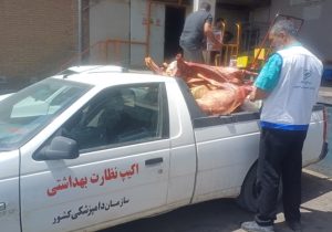 توقیف بیش از هزار کیلوگرم گوشت قرمز در شهرستان کاشان