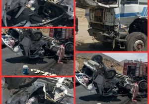 سه کشته در اثر برخورد سواری ال ۹۰ با تریلر