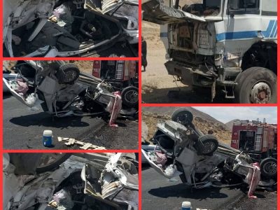 سه کشته در اثر برخورد سواری ال ۹۰ با تریلر