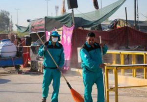 جمع‌آوری ۱۳۵۰ تن پسماند توسط خادمان ستاد اربعین شهرداری اصفهان در کربلا