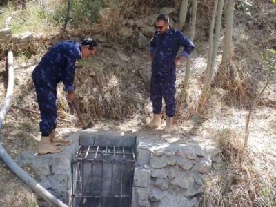 حلقه چاه غیر مجاز در شهرضا پر و مسلوب المنفعه شد