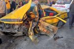 تصادف دلخراش در محور نایین / سه سرنشین پژو تاکسی به‌شدت مجروح شدند