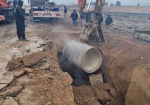 پایان عملیات اصلاح و تعمیر خط انتقال فاضلاب شرق اصفهان